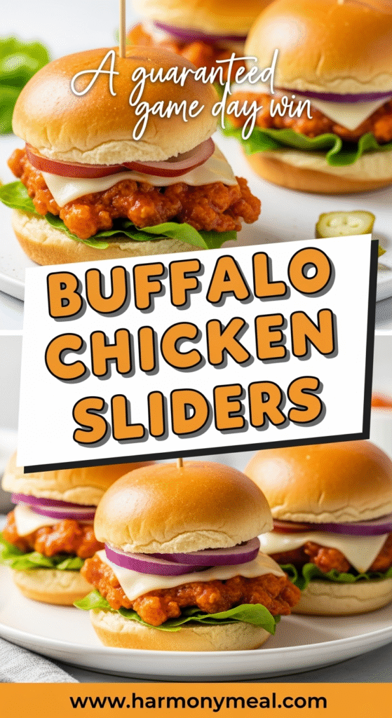 Buffalo Chicken Sliders recipe for game day appetizers