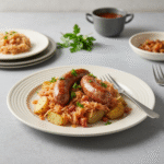 One pot Polish sausage sauerkraut and potatoes recipe dinner