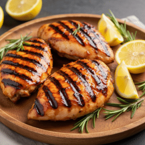 Juicy grilled chicken breasts with savory marinade recipe