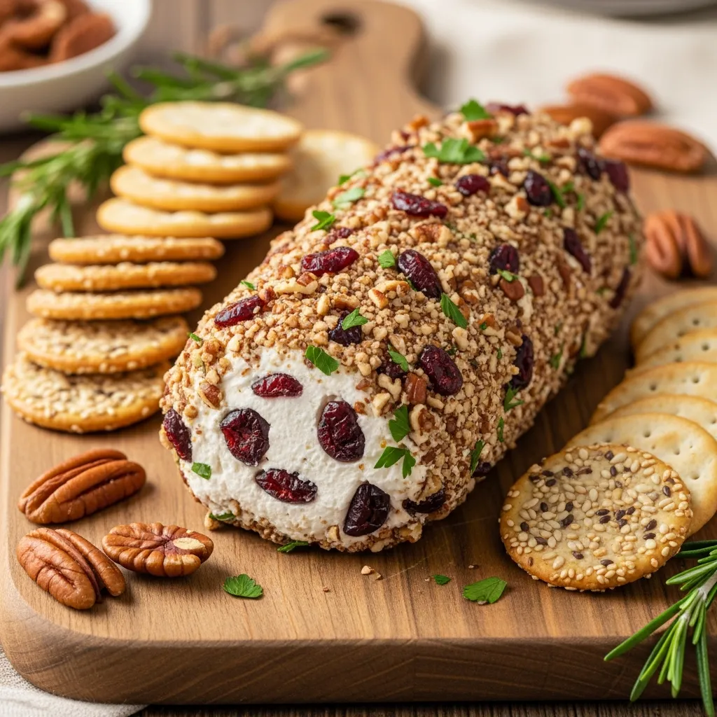 Ingredients for Cranberry Pecan Goat Cheese Ball
