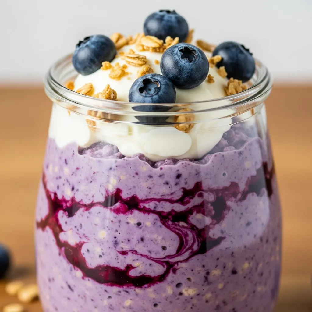 Ingredients for High Protein Blueberry Cheesecake Oats
