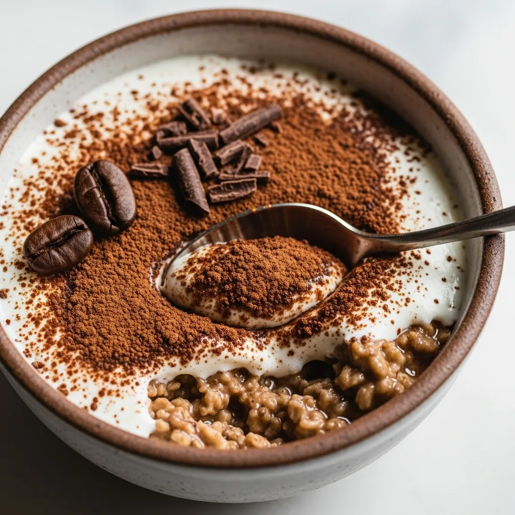 Ingredients for Tiramisu Overnight Oats (No Protein Powder)