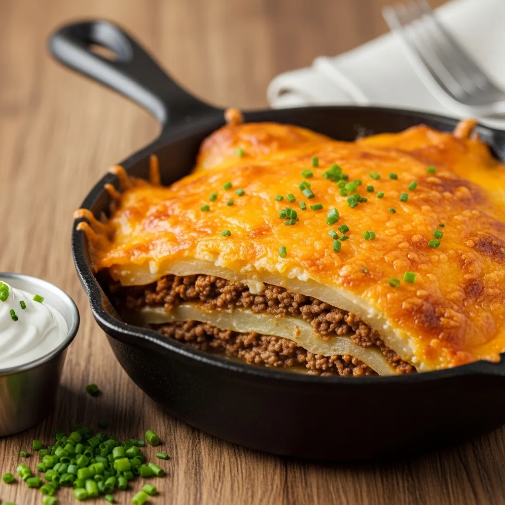 Ingredients for Cheesy Ground Beef & Potato Casserole
