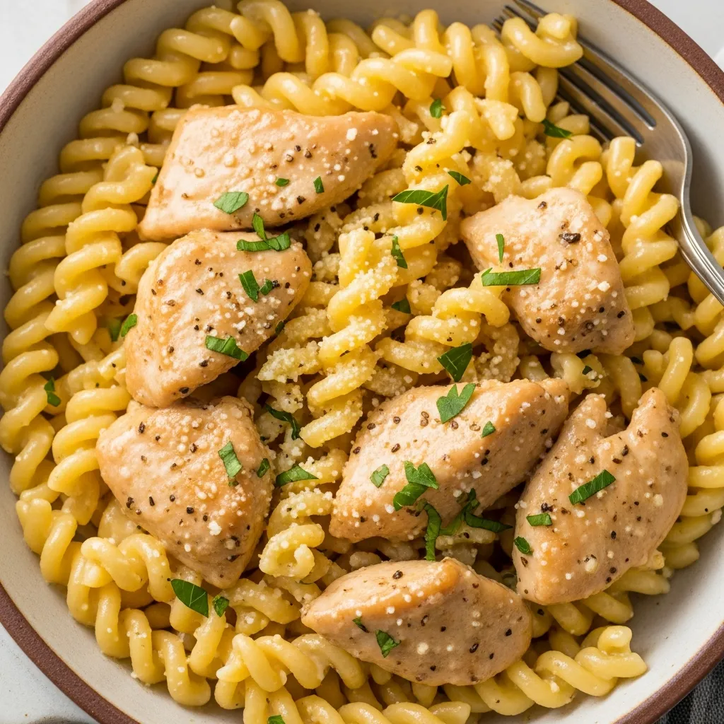 Recipe variations for Creamy Garlic Parmesan Chicken with Cheesy Twisted Pasta