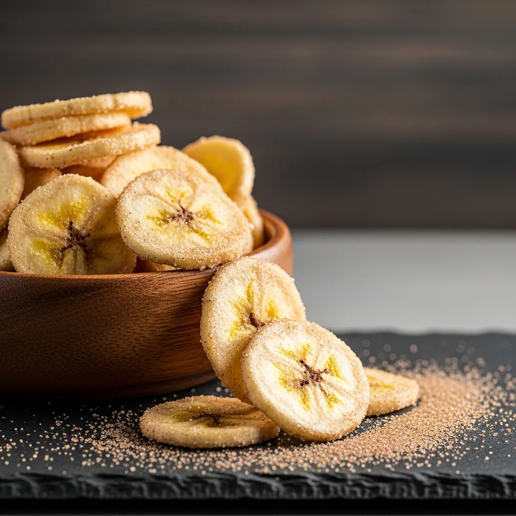 Ingredients for Crispy Cinnamon Sugar Banana Chips