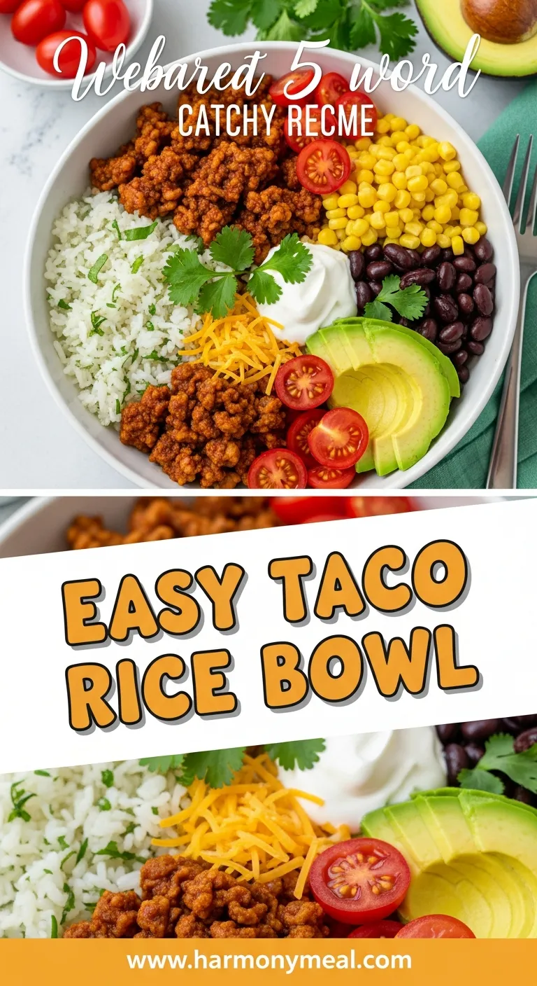 Storage and leftovers for Easy Taco Rice Bowl