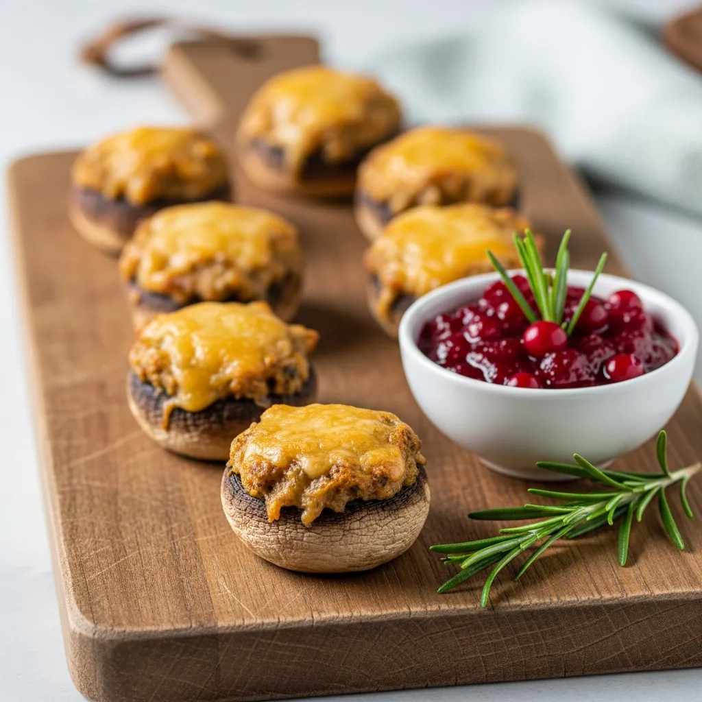 Ingredients for Best Christmas Stuffed Mushrooms