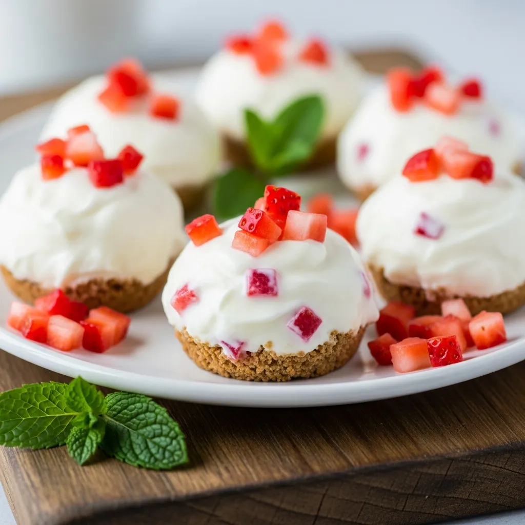 Healthy strawberry yoghurt bites are a delicious and nutritious snack.