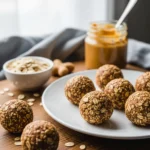 Easy peanut butter energy balls recipe with oats for a healthy snack