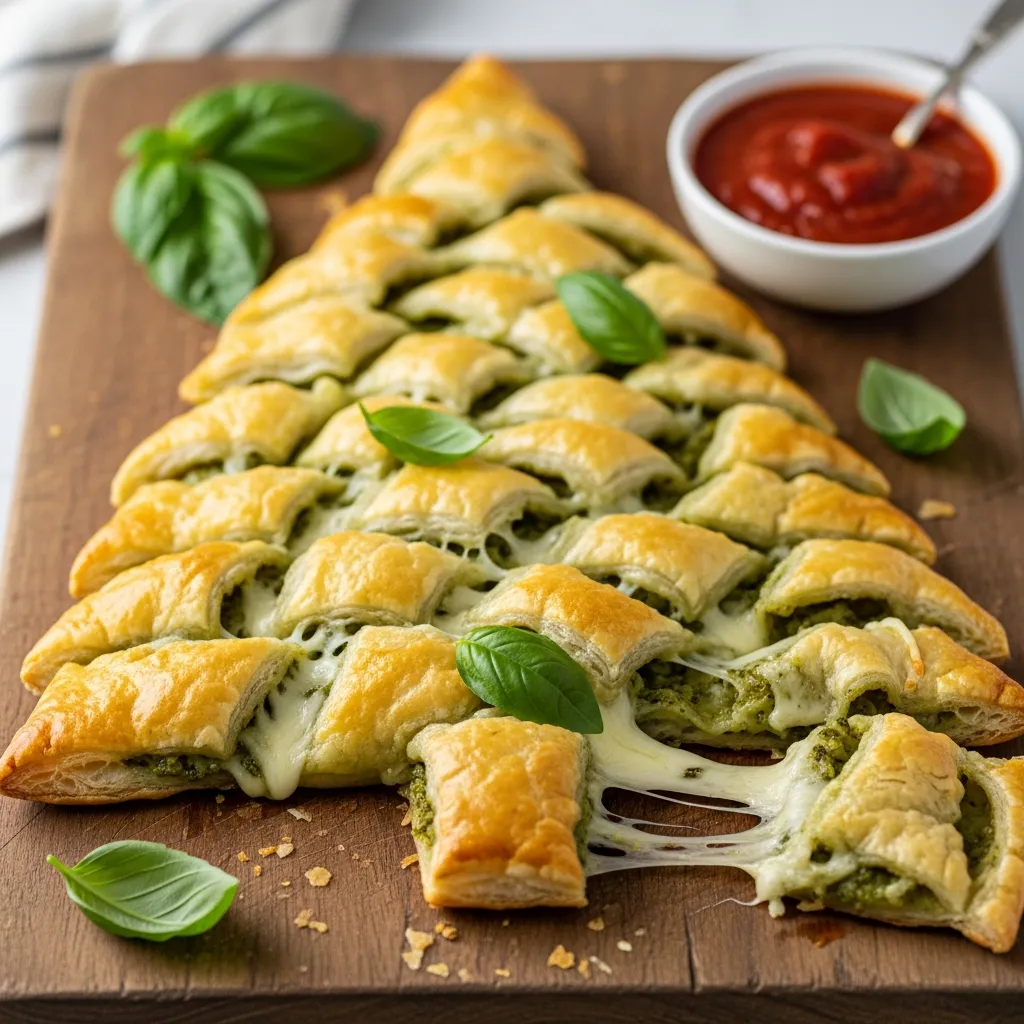 Recipe variations for Basil Pesto Cheesy Puff Pastry Christmas Tree