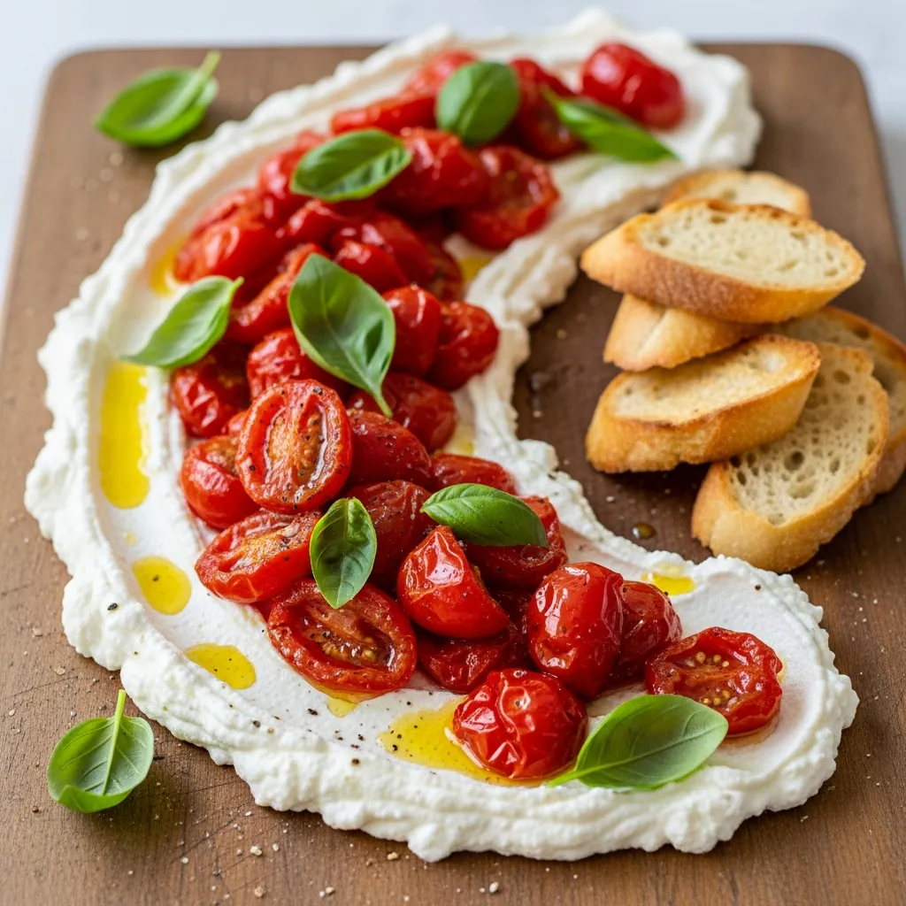 Ingredients for Ricotta Bruschetta with Roasted Tomatoes
