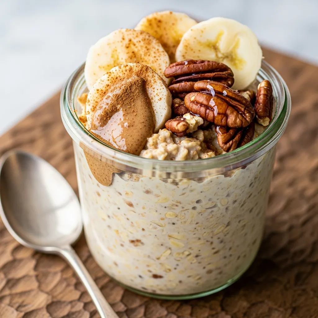 Ingredients for Healthy Banana Bread Overnight Oats