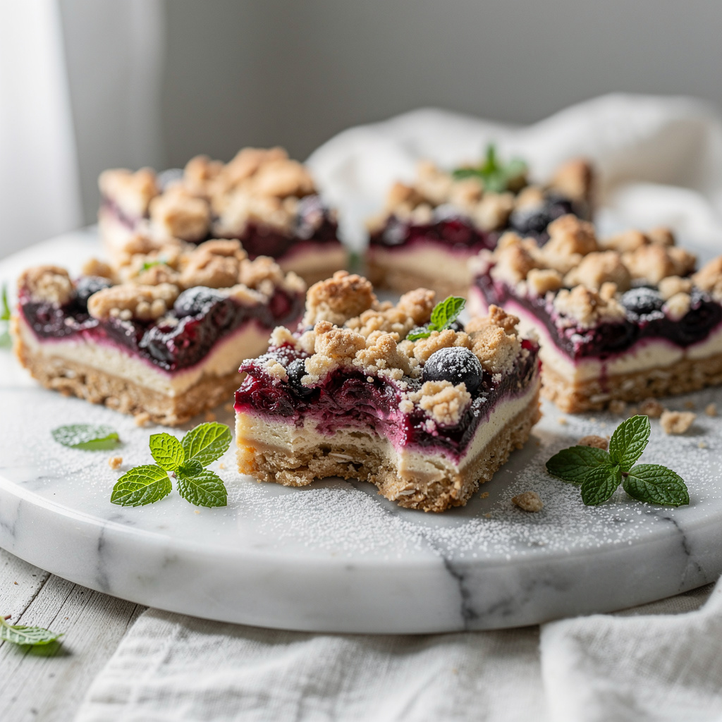 Ingredients for Mixed Berry Cheesecake Crumb Bars