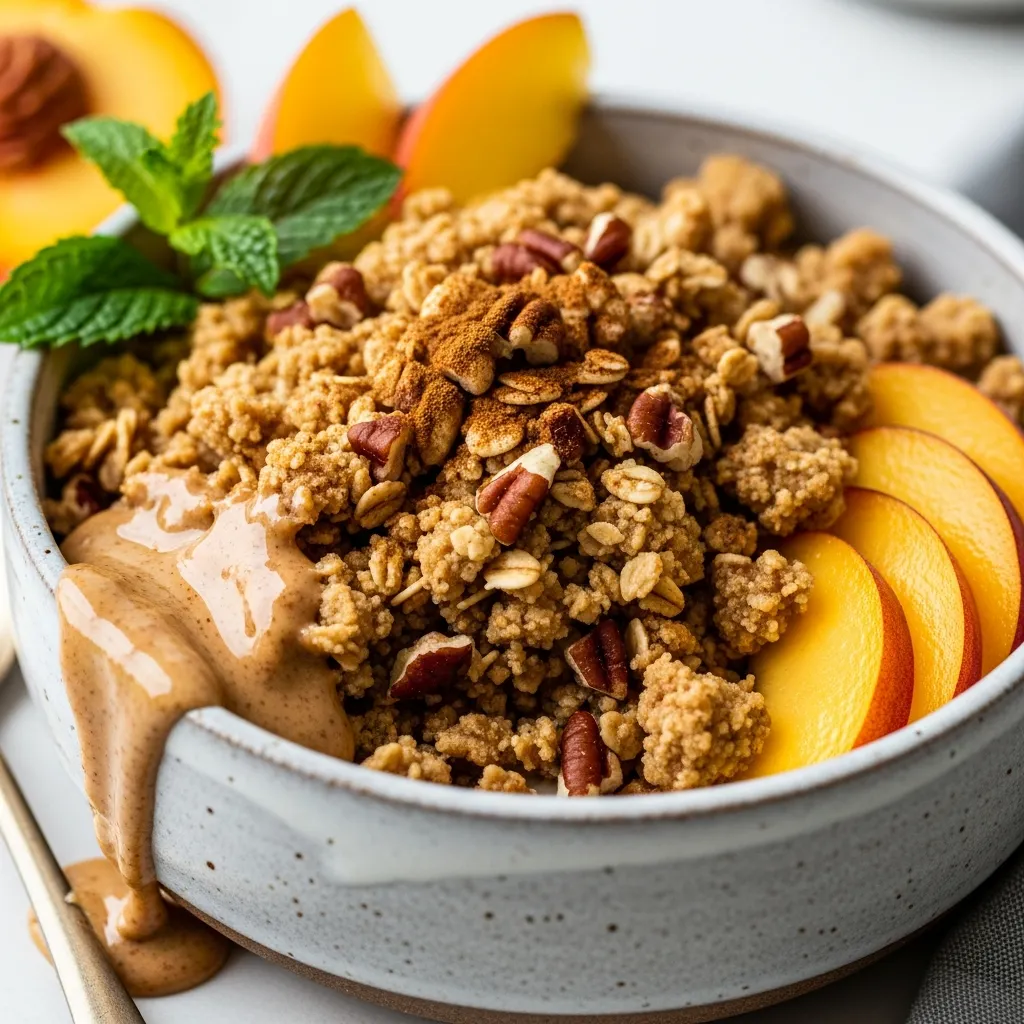 Ingredients for Peach Cobbler Protein Oats