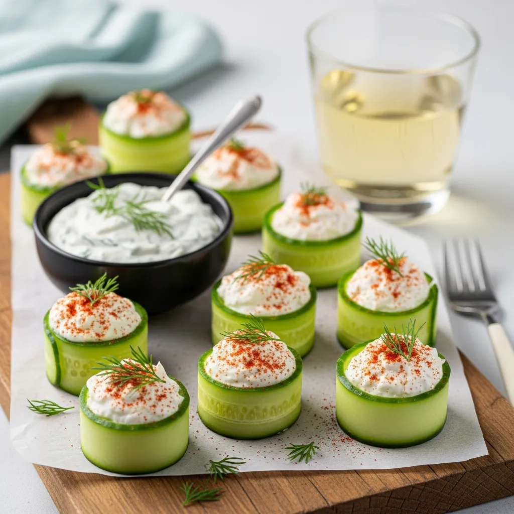 Ingredients for Refreshing Cucumber Cream Cheese Bites