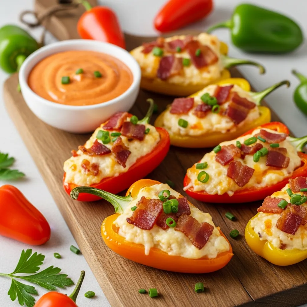 Recipe variations for 5 minute Protein Snack Cheese Stuffed Mini Peppers Recipe