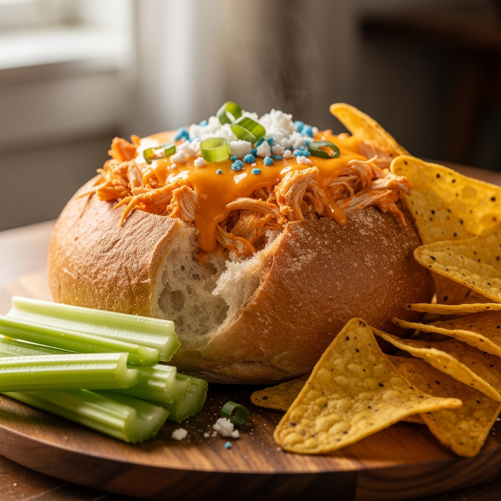 Ingredients for Cheesy Crock Pot Buffalo Chicken Dip