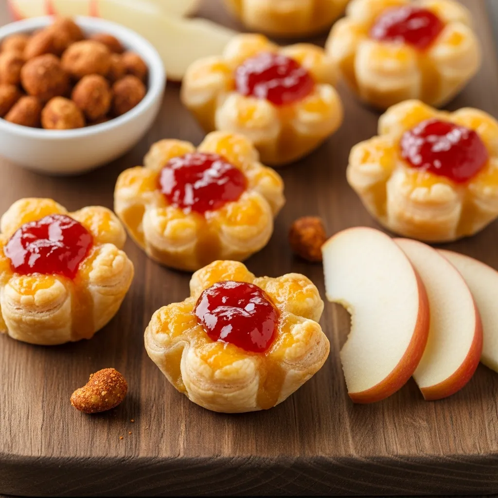 Ingredients for Cheesy Thumbprint Appetizers with Hot Pepper Jelly