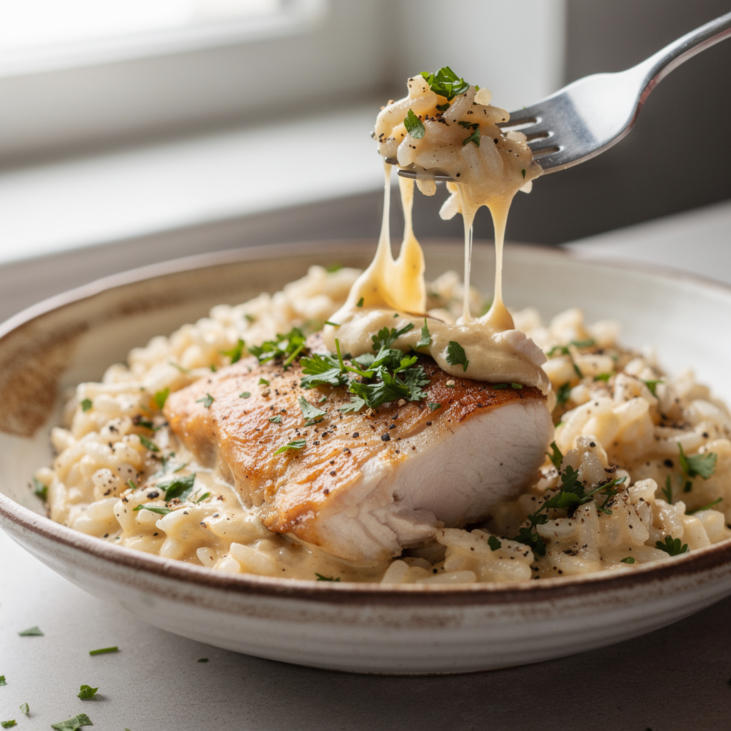 Ingredients for Creamy Smothered Chicken and Rice Recipe