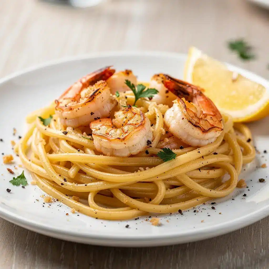 Ingredients for Garlic Butter Shrimp Pasta