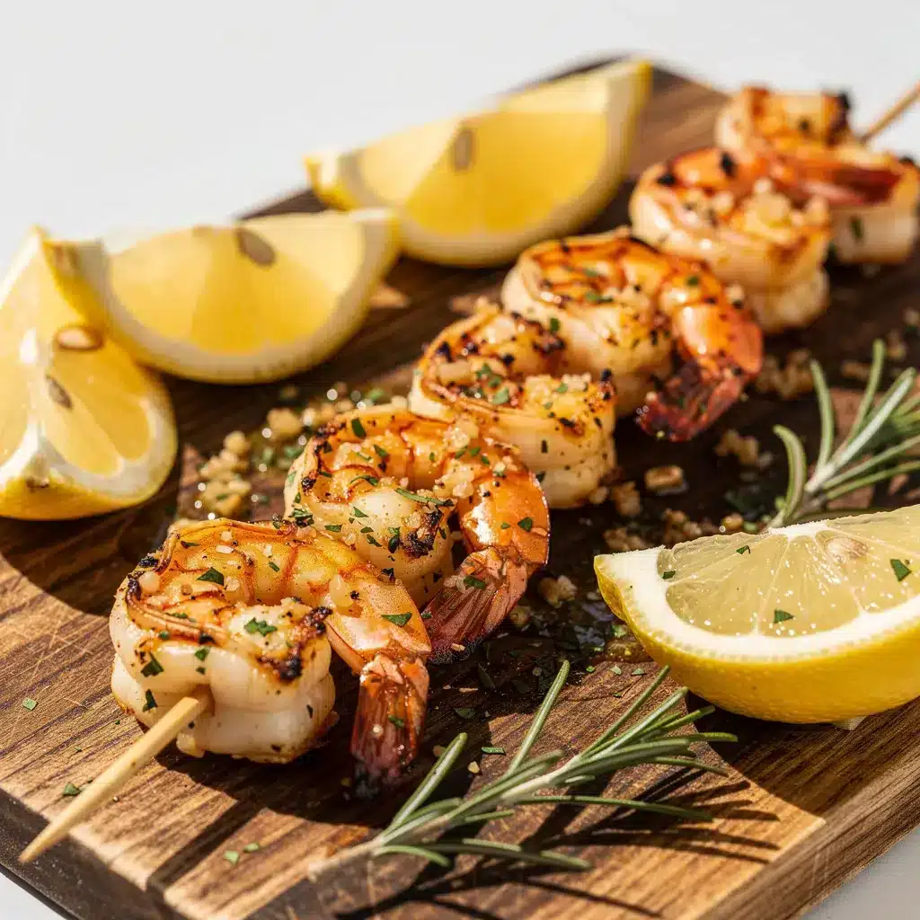 Ingredients for Garlic Butter Shrimp Skewers