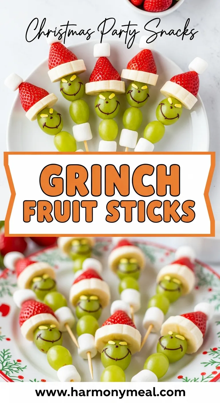 Storage and leftovers for Grinch fruit sticks