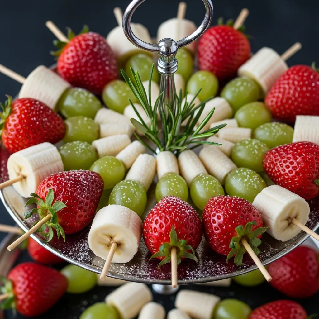Ingredients for Grinch fruit sticks
