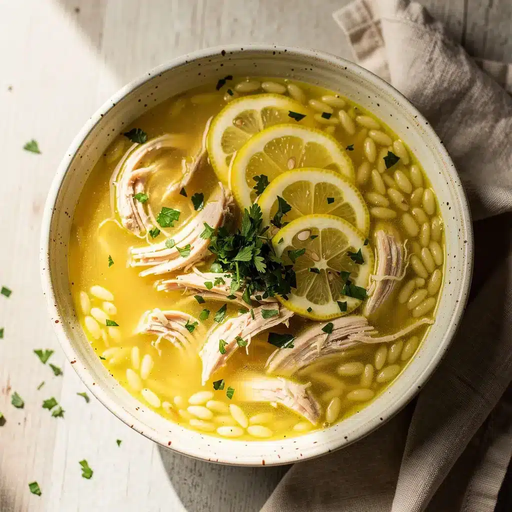 Ingredients for Lemon Chicken Orzo Soup