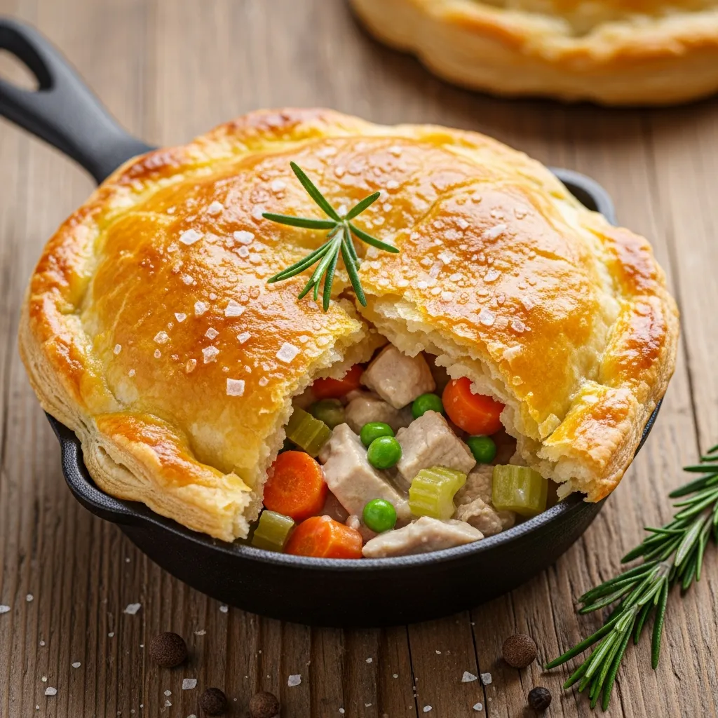 Ingredients for Turkey Pot Pie with a Puff Pastry Crust