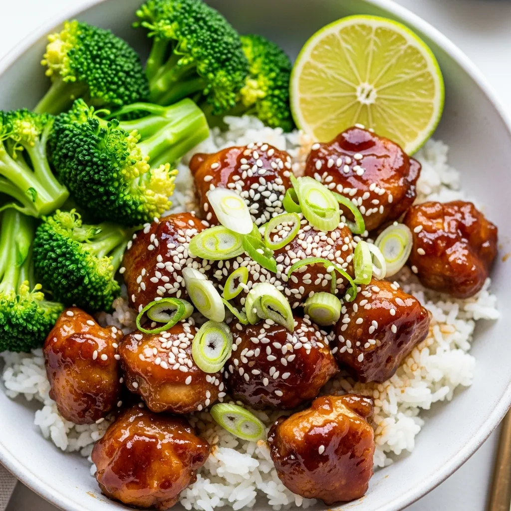 Ingredients for Sticky Chicken Rice Bowls Recipe