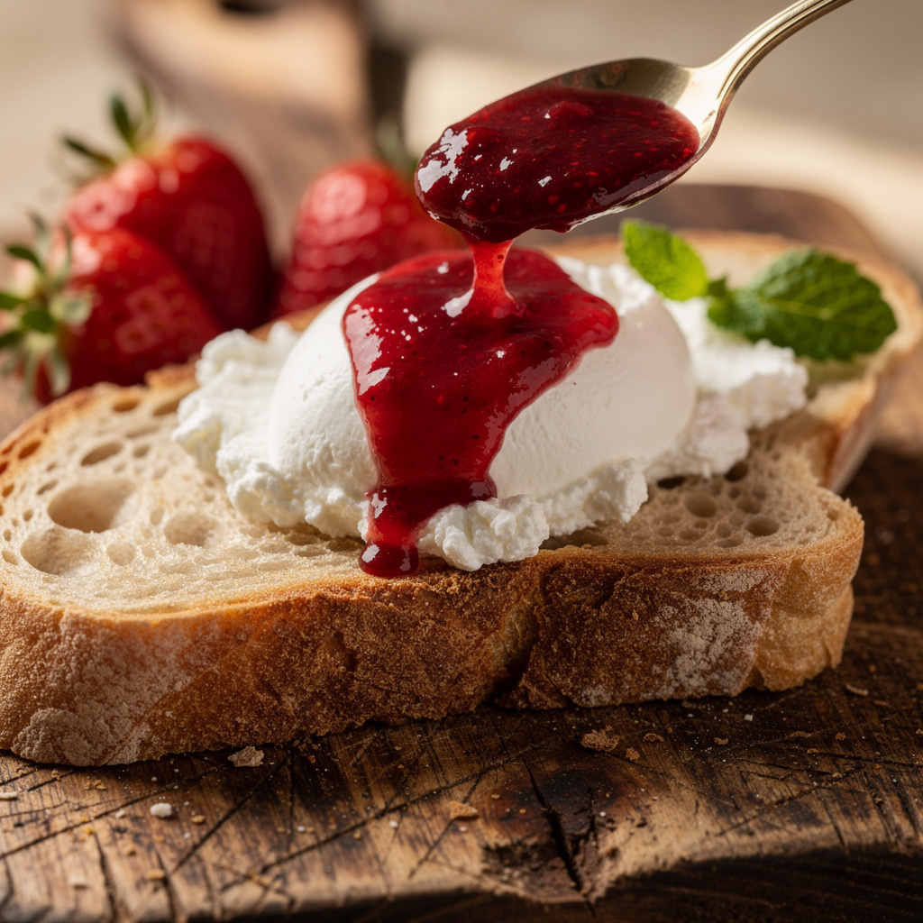 Ingredients for Italian stawberry jam