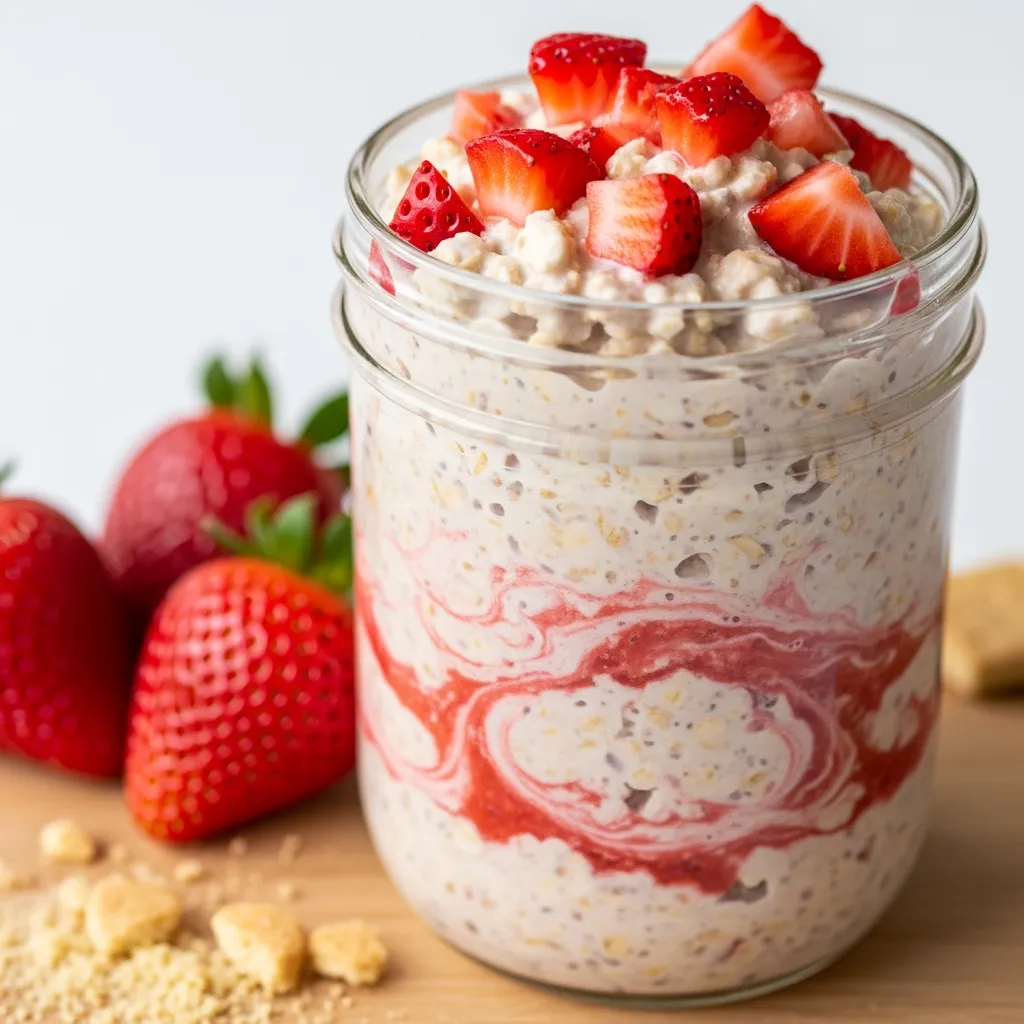 Ingredients for Strawberry Shortcake Overnight Oats