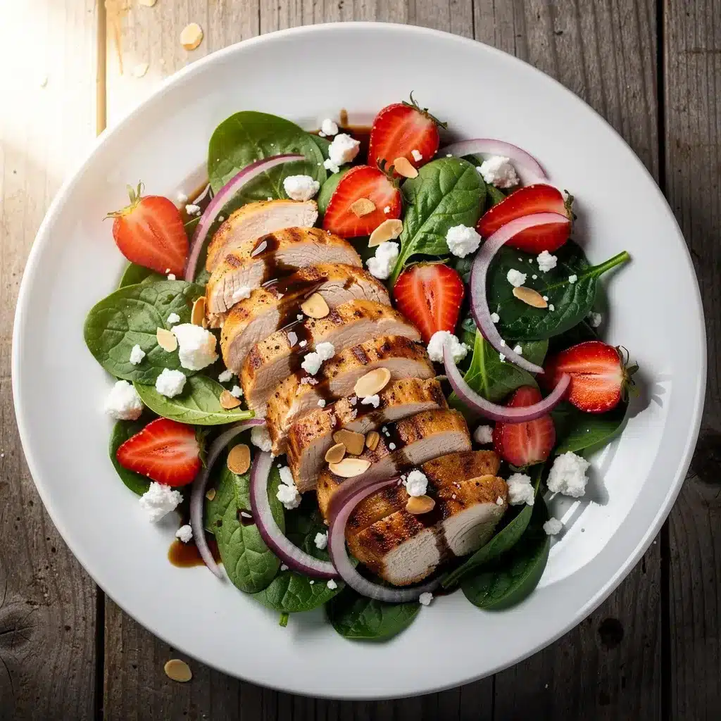 Ingredients for Strawberry Spinach Salad with Chicken