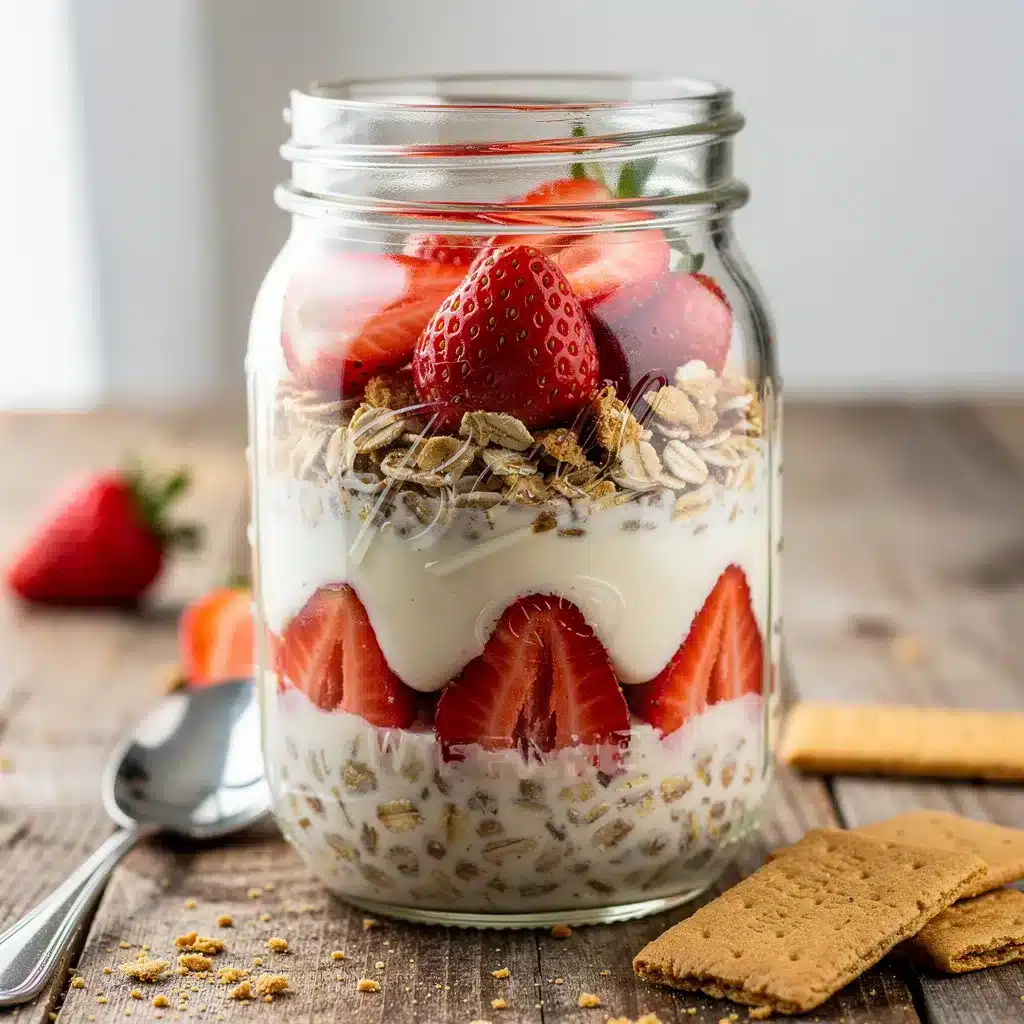 Ingredients for Strawberry Cheesecake Overnight Oats