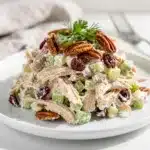 Classic creamy chicken salad with cranberries pecans and fresh herbs recipe